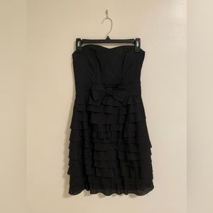 Strapless Ruffle Mini Dress By H&M Size 4 Black